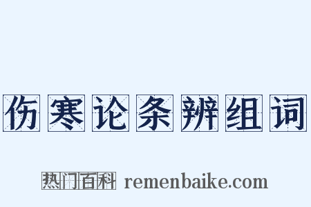 伤寒论条辨组词是什么意思的图片
